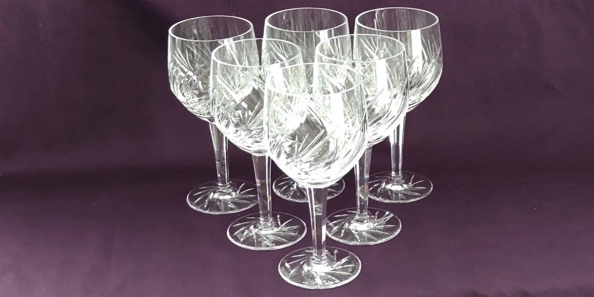 HOYA クリスタル ガラス ワイングラスセット　6個組