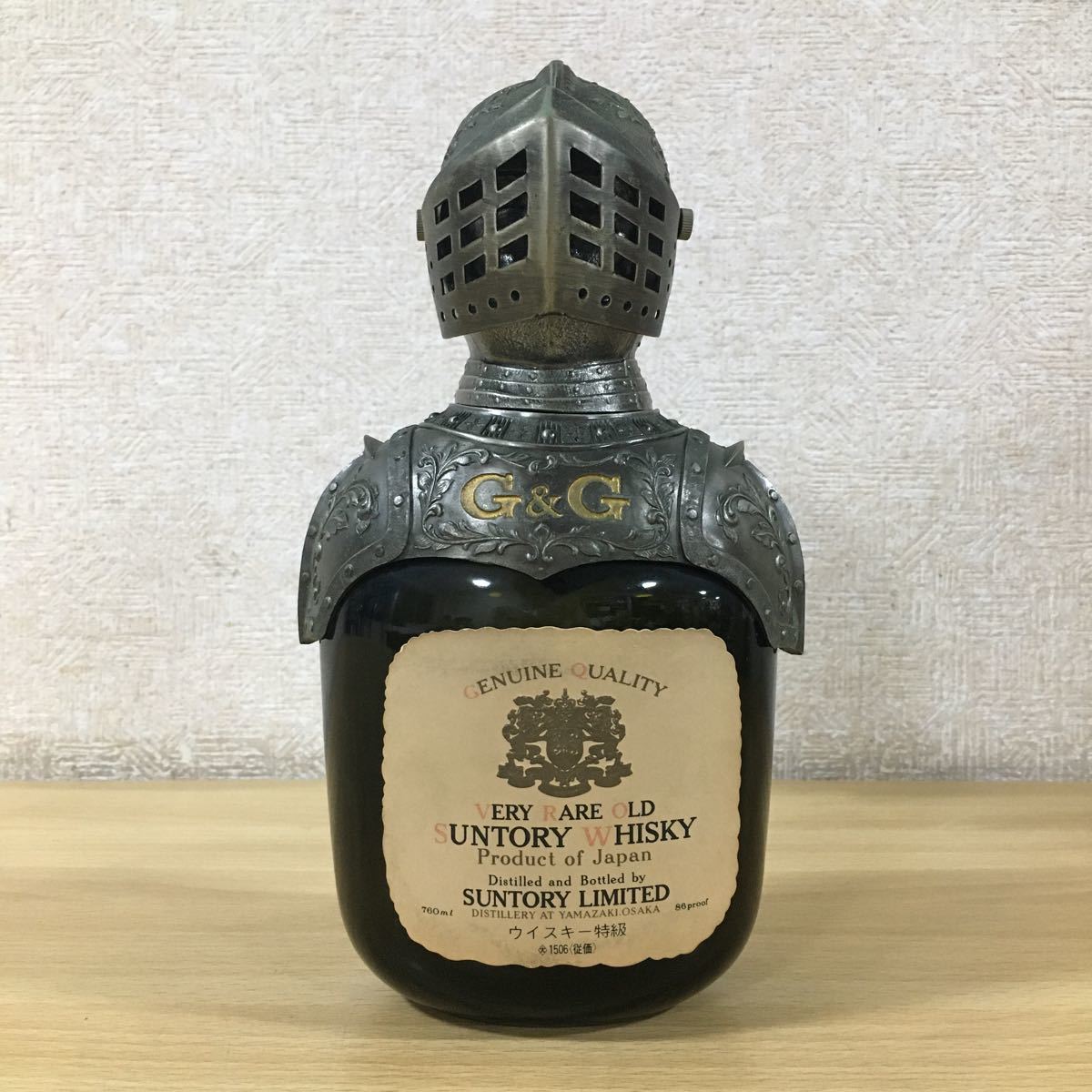 G&G 鎧 ニッカ OLD 騎士 WHISKY ボトルカバー 西洋甲冑 ボトルキャップ