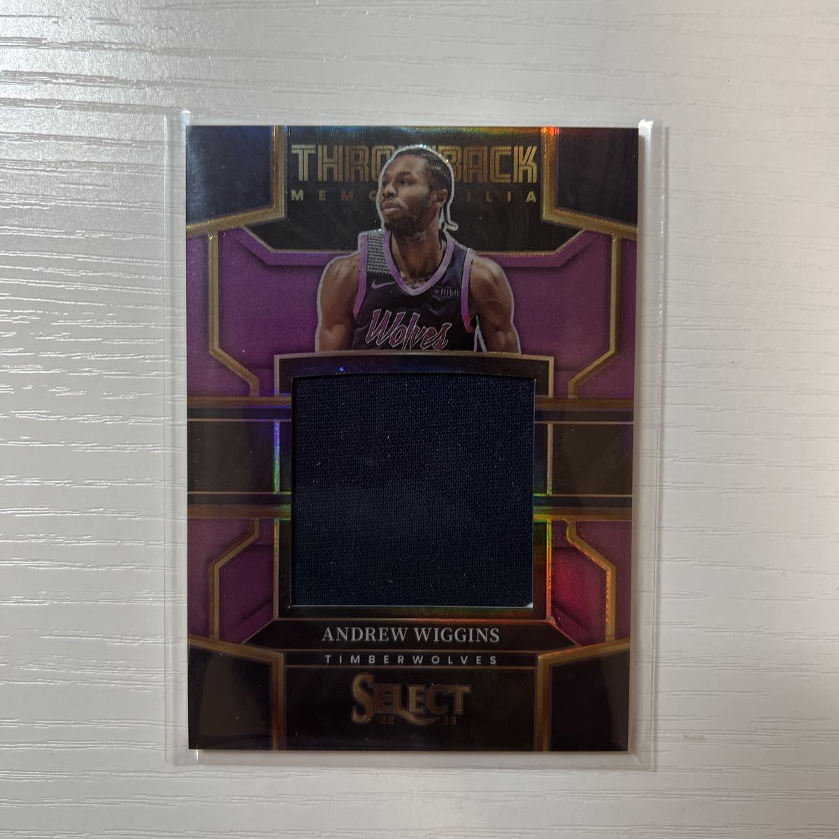 2022-23 Panini Select Andrew Wiggins Jerseyカード　purple prizm 99枚限定_画像1