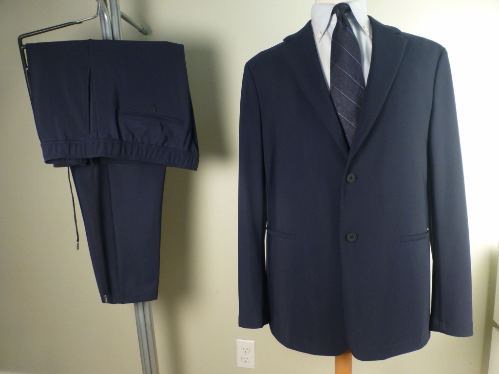 おトク】 Jacket Clinton キングサイズ 超美品 W94 44 紺 スーツ