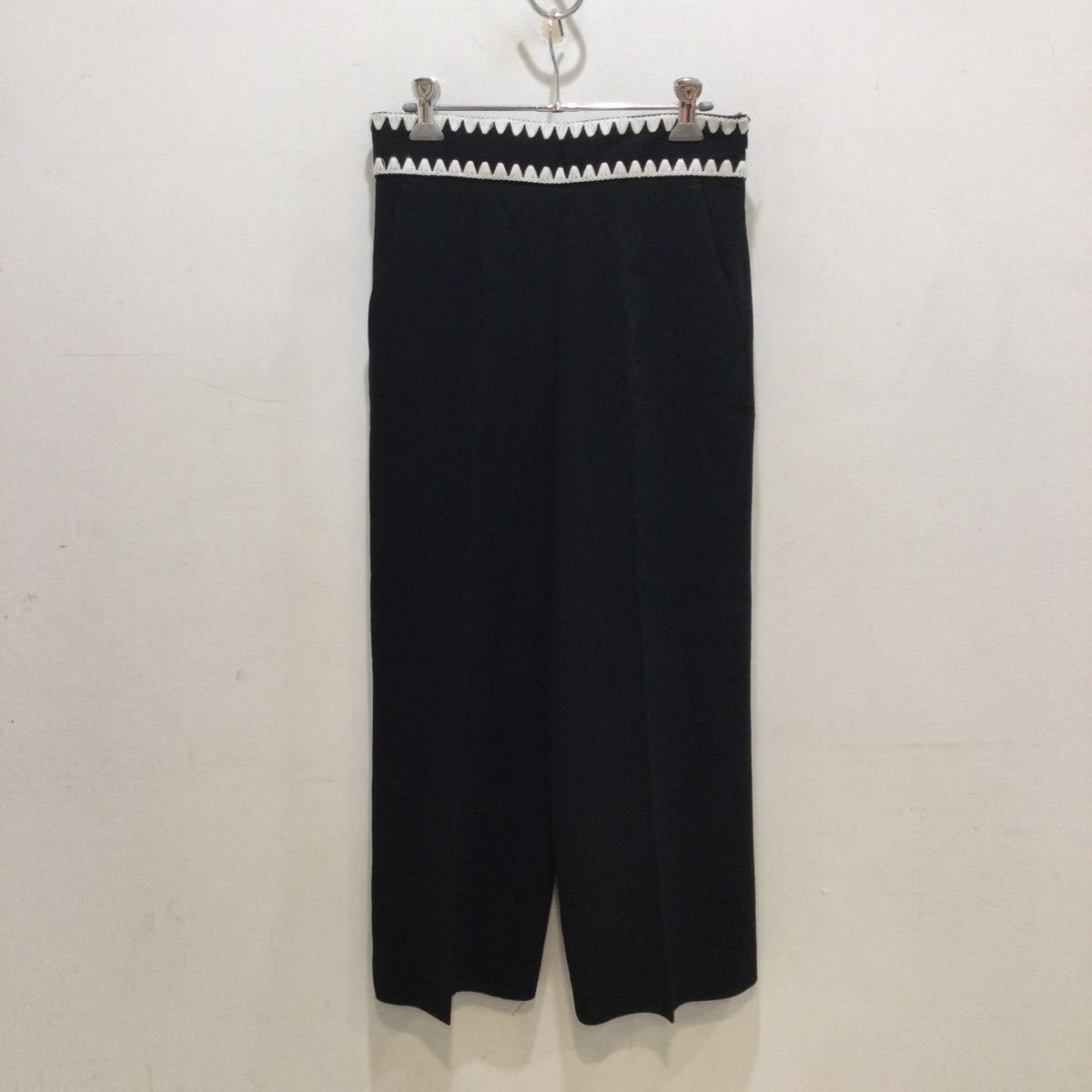 RED VALENTINO レッドヴァレンティノ 0000046129 01 QR0RB1G52EU pants パンツ BLACK ブラック 刺繍 サイズ38 XSサイズ 623664