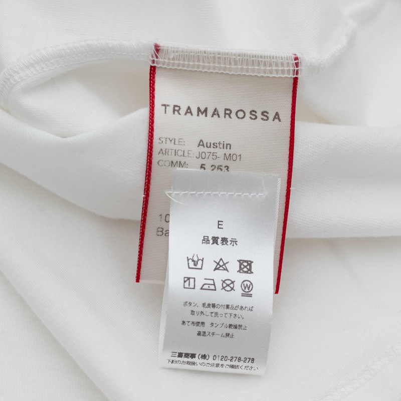 TRAMAROSSA/トラマロッサ 【L】セール イタリー製AUSTINモデル 綿100% ホワイトヘンリーネックシャツ送料無料Yahoo!かんたん決済 即決価格_画像8