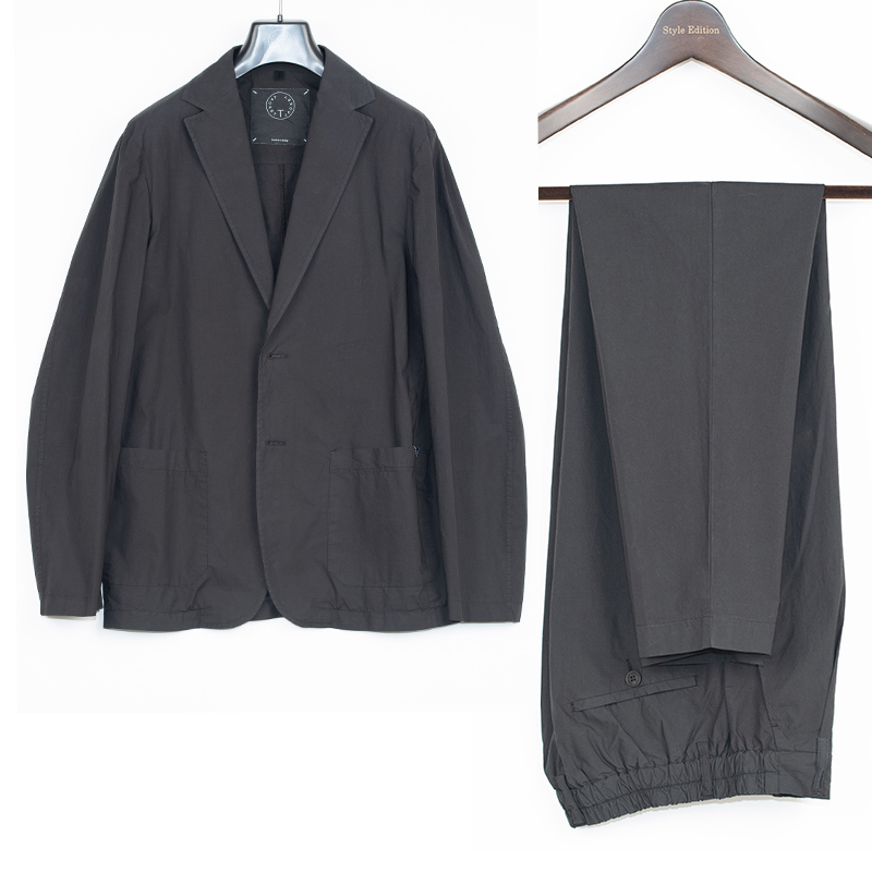 正規品/T-Jacket ¥69,300→ ¥33,000 ブラック【M】サイズ イタリア製 綿 2B イージーセットアップ 送料無料Yahoo!かんたん決済 即決価格
