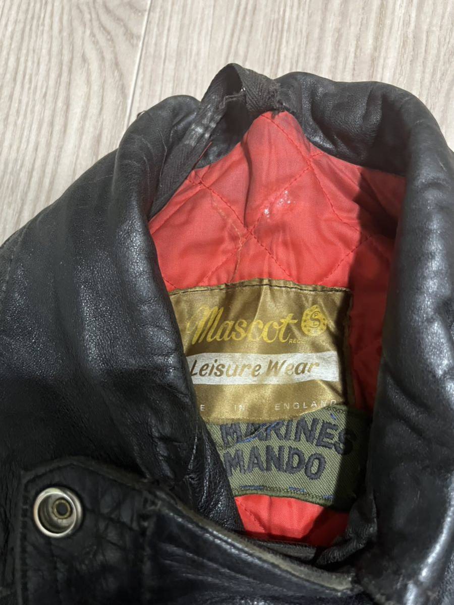 70's Vintage Mascot マスコット ライダース レザージャケット S 70's Vintage Mascot マスコット ライダース レザージャケット S