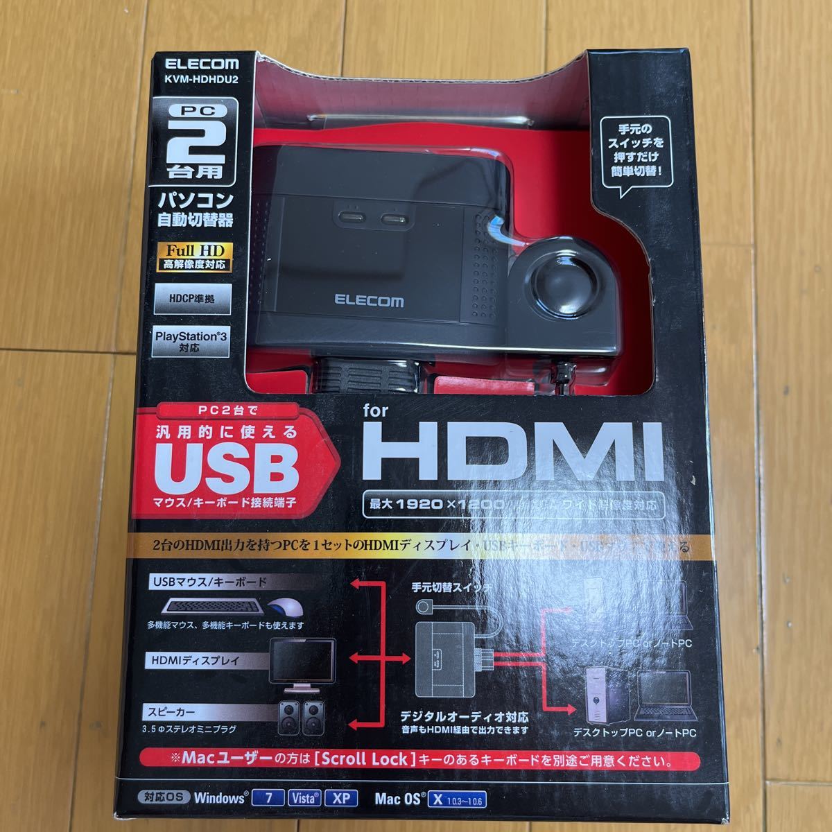 特別送料無料！】 【未開封品】エレコム PC自動切替機 KVM−HDHDU2 CPU