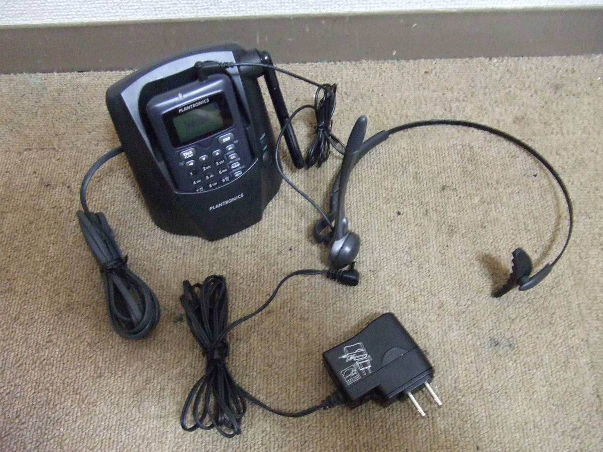 e455 PLANTRONICS プラントロニクス　CT14 コードレス ヘッドホン Plantronics Cordless Headset Phone 中古　未確認　現状品_画像1