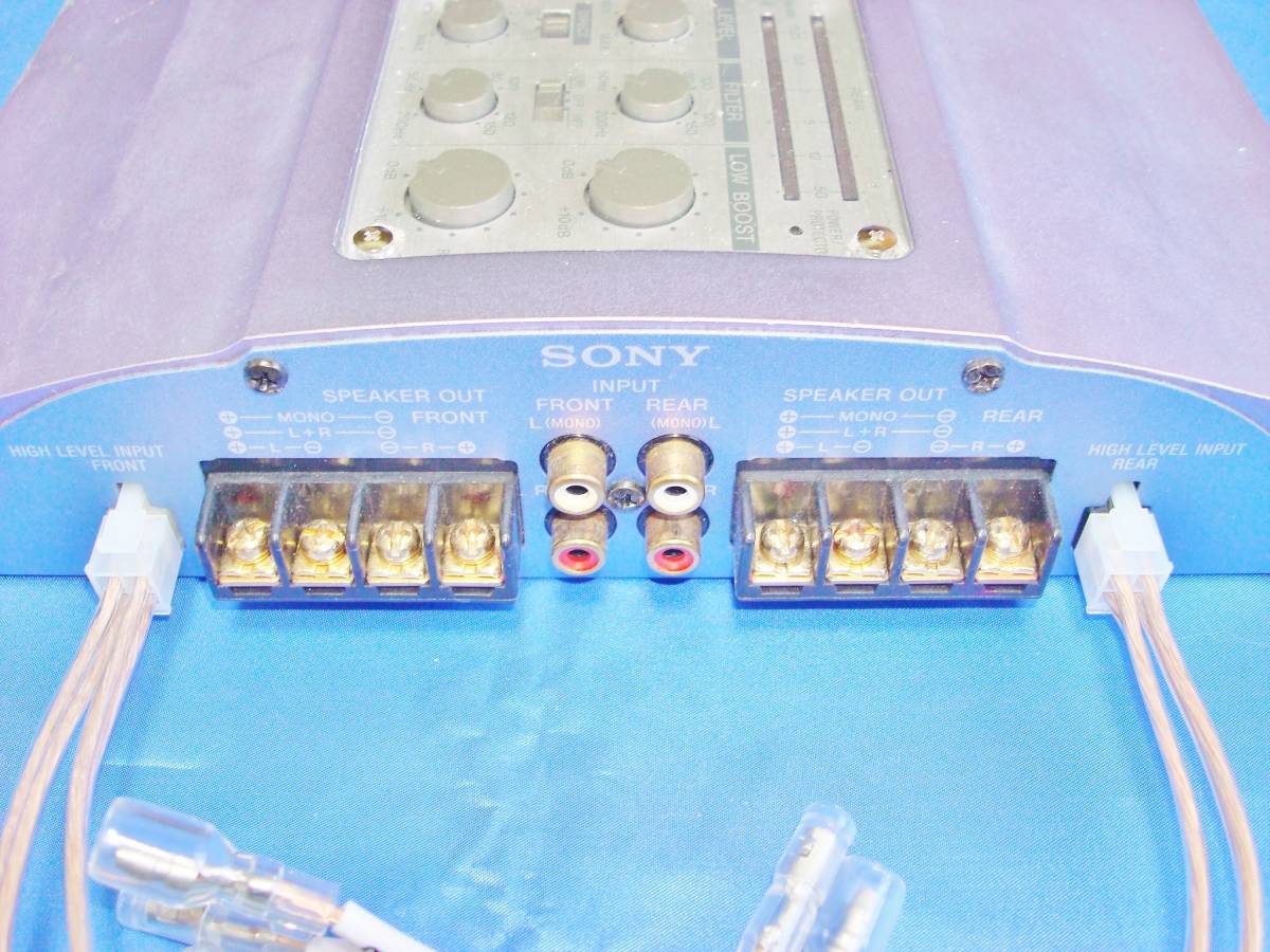 *SONY Sony XM-504X 100Wx4 4/3/2ch HiFi MOS-FET original deck connection possibility level meter height sound quality operation excellent goods prompt decision equipped!!*