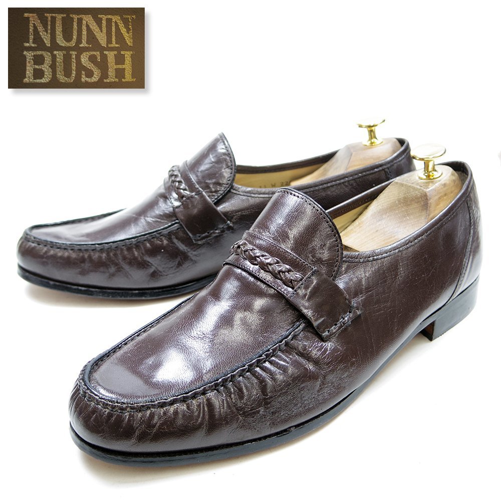  неиспользуемый товар 11W надпись 29cm соответствует NUNNBUSH DRESS наан втулка ремешок Loafer кожа обувь кожа обувь Brown /U9041