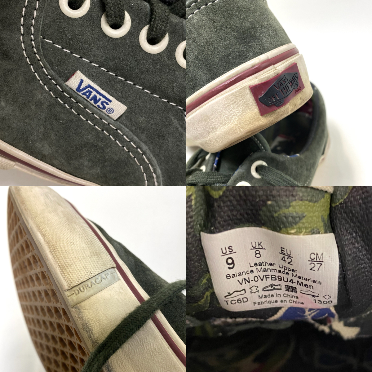 27cm相当 VANS ERA バンズ エラ　ローカット スニーカー ヴァンズ スケーター ストリート ULTRA CUSHインソール　/U2807_画像10