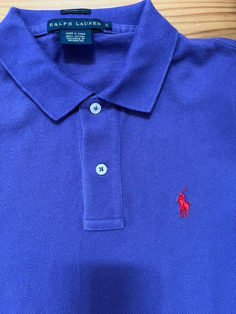  включая доставку!RalphLauren рубашка-поло с коротким рукавом one отметка фиолетовый S размер Ralph Lauren шланг Mark GOLF Golf одежда лиловый 