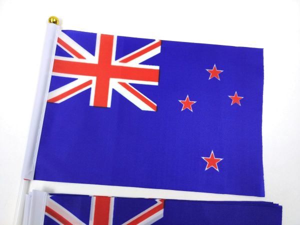 ニュージーランド国旗 ミニフラッグ 10点セット 8号 棒付き_画像2