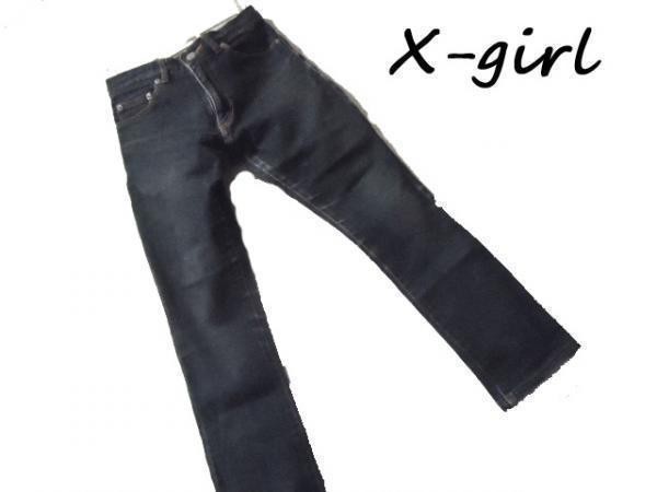  включая доставку / сделано в Японии * X-girl * распорка! Denim брюки * чёрный W71
