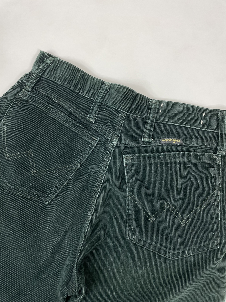  old clothes b1308 W30 Wrangler wranler corduroy ko-z green green green Vintage original vintage 70 80 90 old Old USA