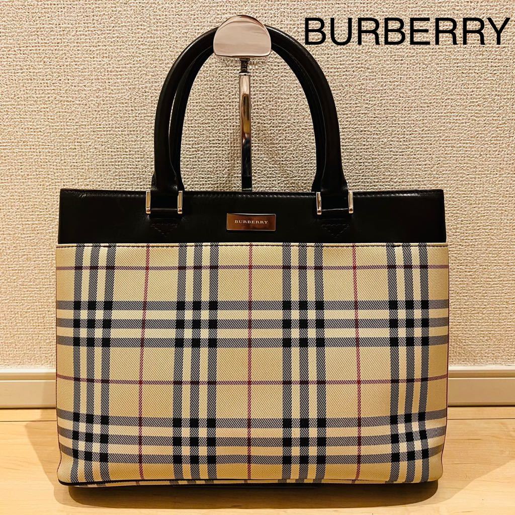 【美品】BURBERRY バーバリー ハンドバッグ トートバッグ ノバチェック_画像1