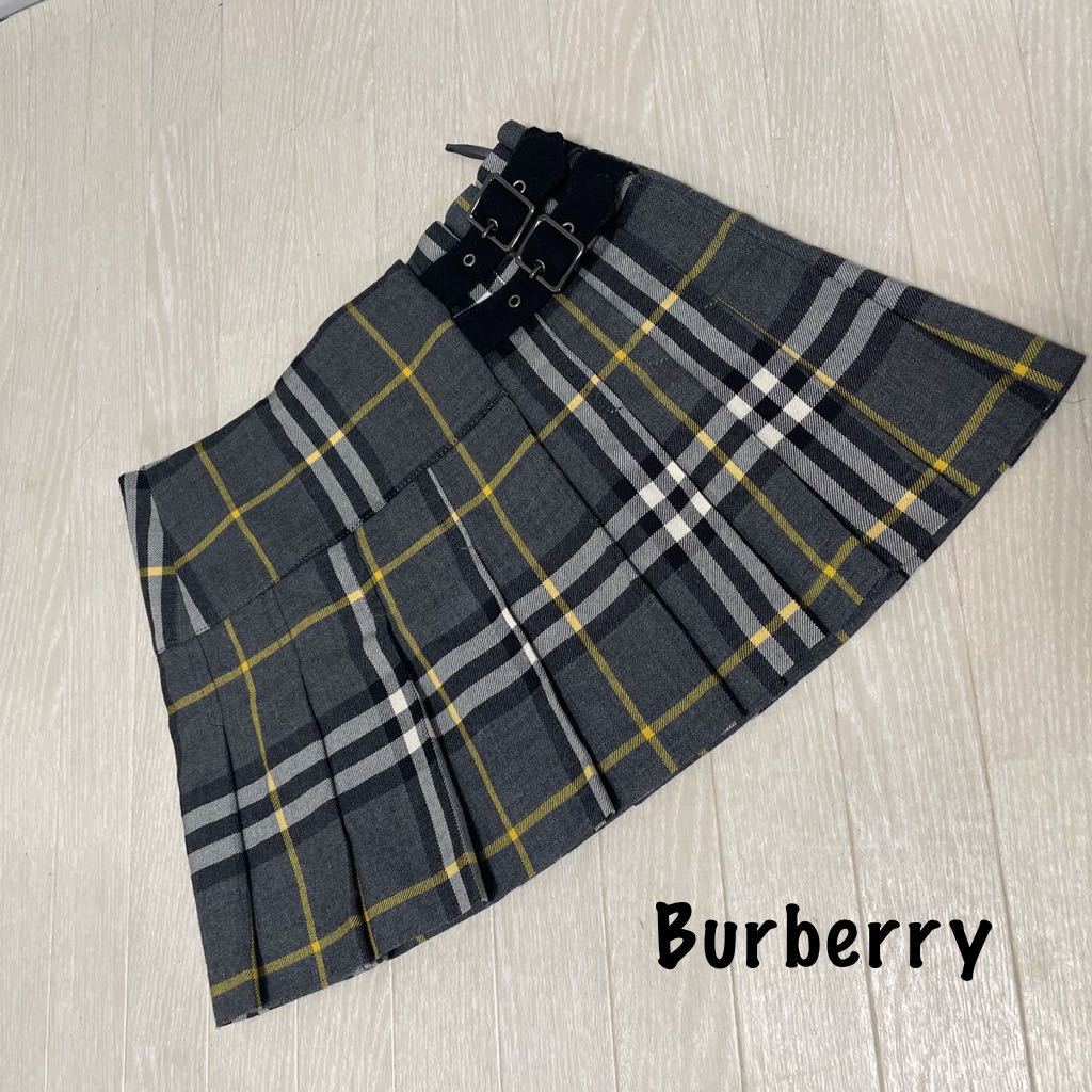 人気絶頂 美品 BURBERRY バーバリー ブルーレーベル プリーツスカート