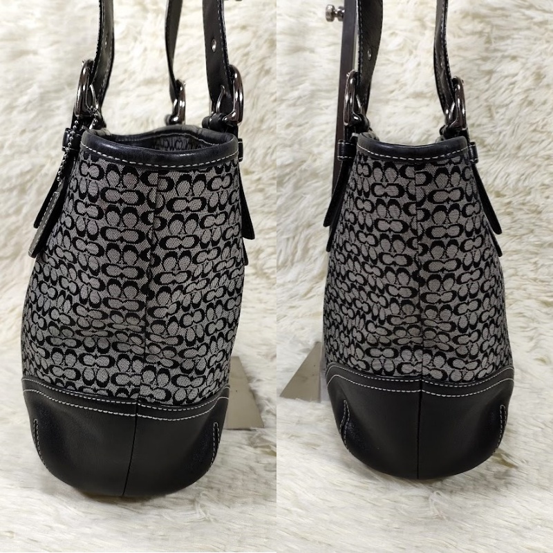 美品 COACH コーチ 6383 ミニシグネチャー キャンバス×レザー 美品 COACH コーチ 6383 ミニシグネチャー キャンバス×レザー