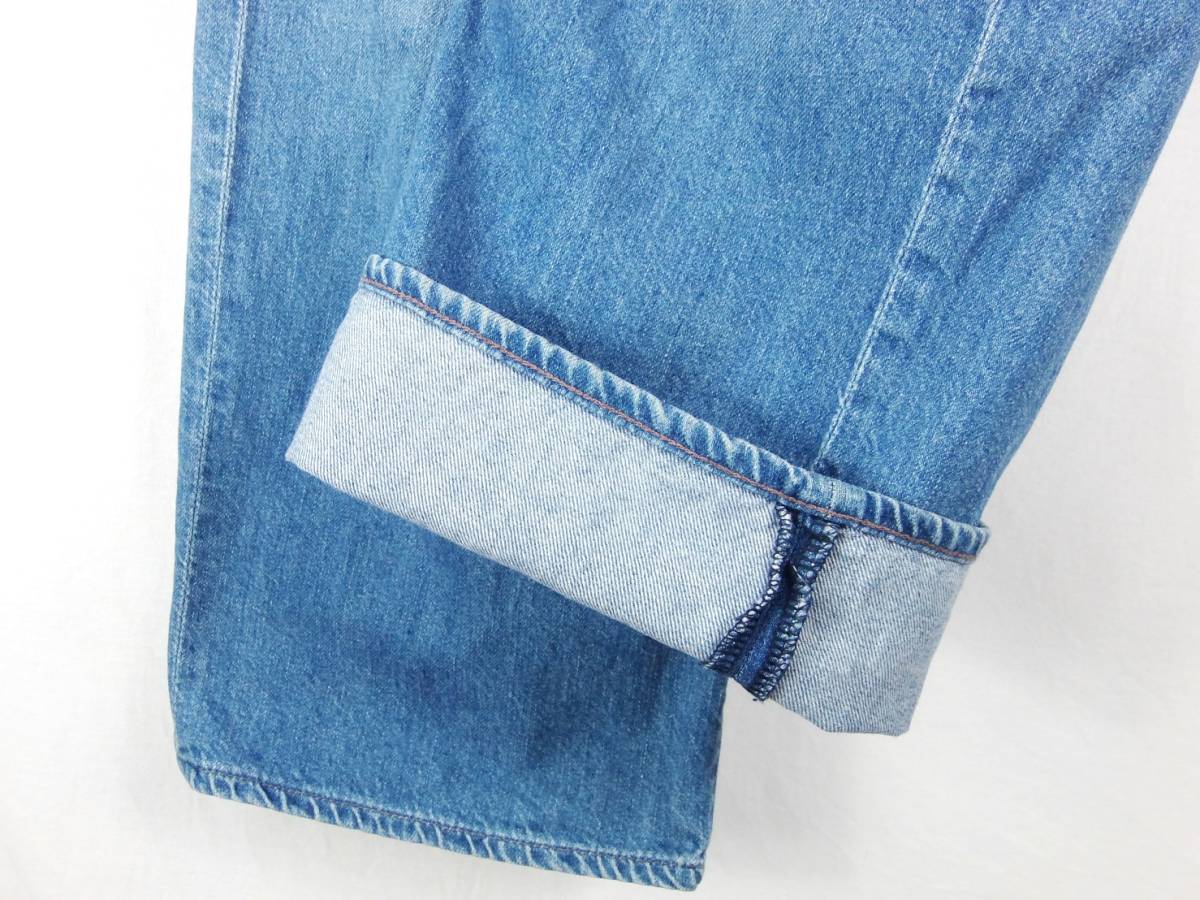 #Johnbull Johnbull / AP458 / женский /woshu обработка / широкий Silhouette подтяжки Denim Thai брюки LAP брюки size M