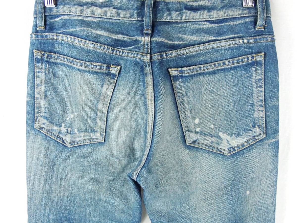 ■LOUNGE LIZARD ラウンジリザード / 6453 STRETCH DENIM / 日本製 / メンズ / ダメージ加工 ストレッチ スリム デニムパンツ size 1_画像5