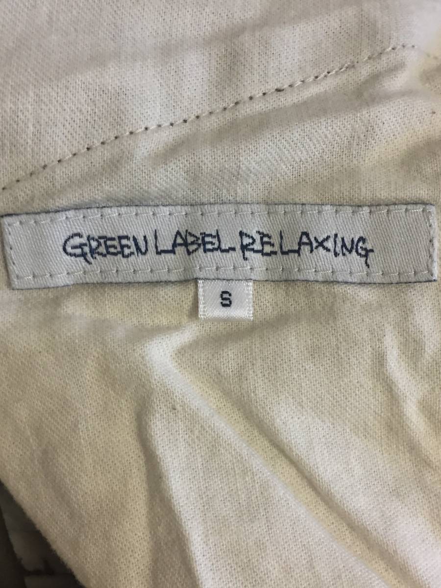 green label relaxing 七分丈 カーゴパンツ S オリーブ USED グリーンレーベルリラクシング クロップドの画像5