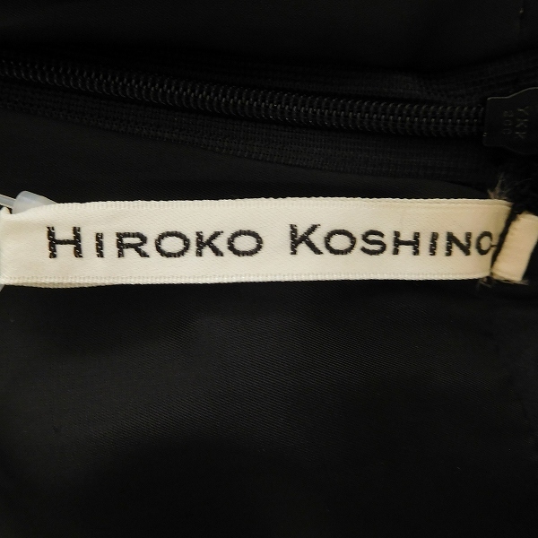 #anc ヒロココシノ HIROKOKOSHINO スカート 40 黒 光沢 プリーツ バルーン レディース [836774]_画像5
