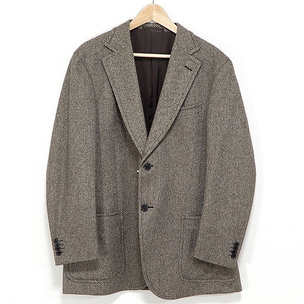 #wnc エルメネジルドゼニア ErmenegildoZegna ジャケット シングル S2B アンゴラ混 52 グレー メンズ [831247]_画像1