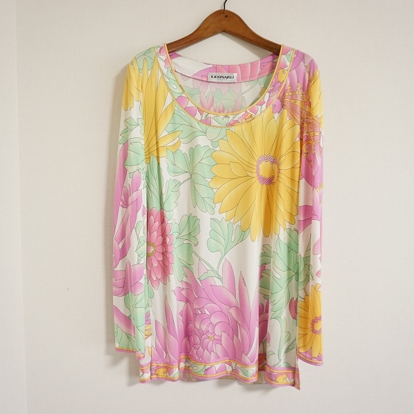apc レオナール LEONARD チュニック 42 マルチ 花柄 シルク 長袖 apc レオナール LEONARD チュニック 42 マルチ 花柄 シルク 長袖