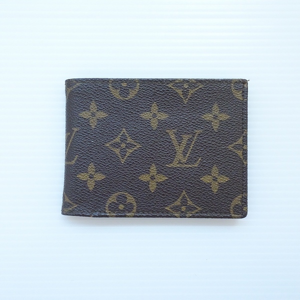 #anzw ルイ ヴィトン LOUIS VUITTON 二つ折り財布 茶 モノグラム 札入れ フランス製 ユニセックス [825410]_画像1