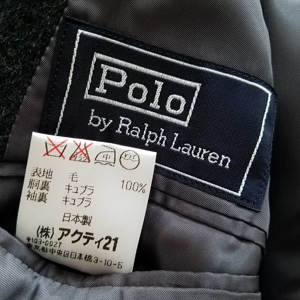 #wnc ラルフローレン RalphLauren コート M 黒系 シンプル ビジネス ロング メンズ [829814]_画像4