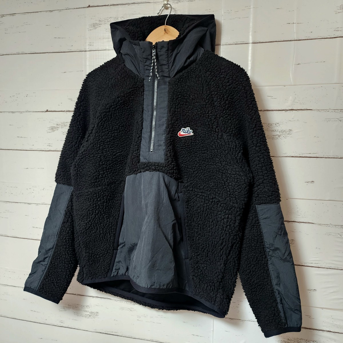 希少》NIKE ナイキ フリースジャケット ボア ハーフジップ 刺繍 希少》NIKE ナイキ フリースジャケット ボア ハーフジップ 刺繍