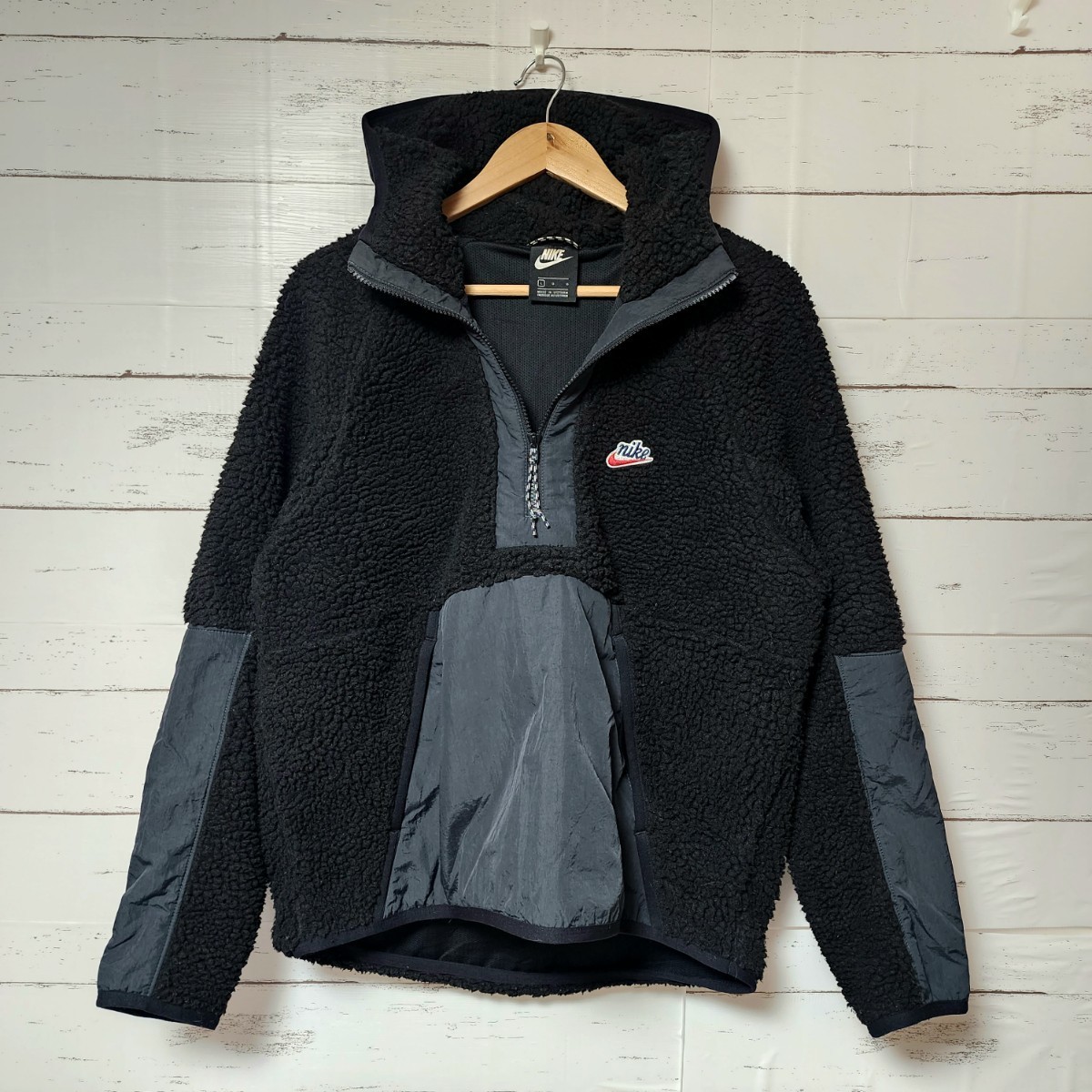 希少》NIKE ナイキ フリースジャケット ボア ハーフジップ 刺繍 希少》NIKE ナイキ フリースジャケット ボア ハーフジップ 刺繍
