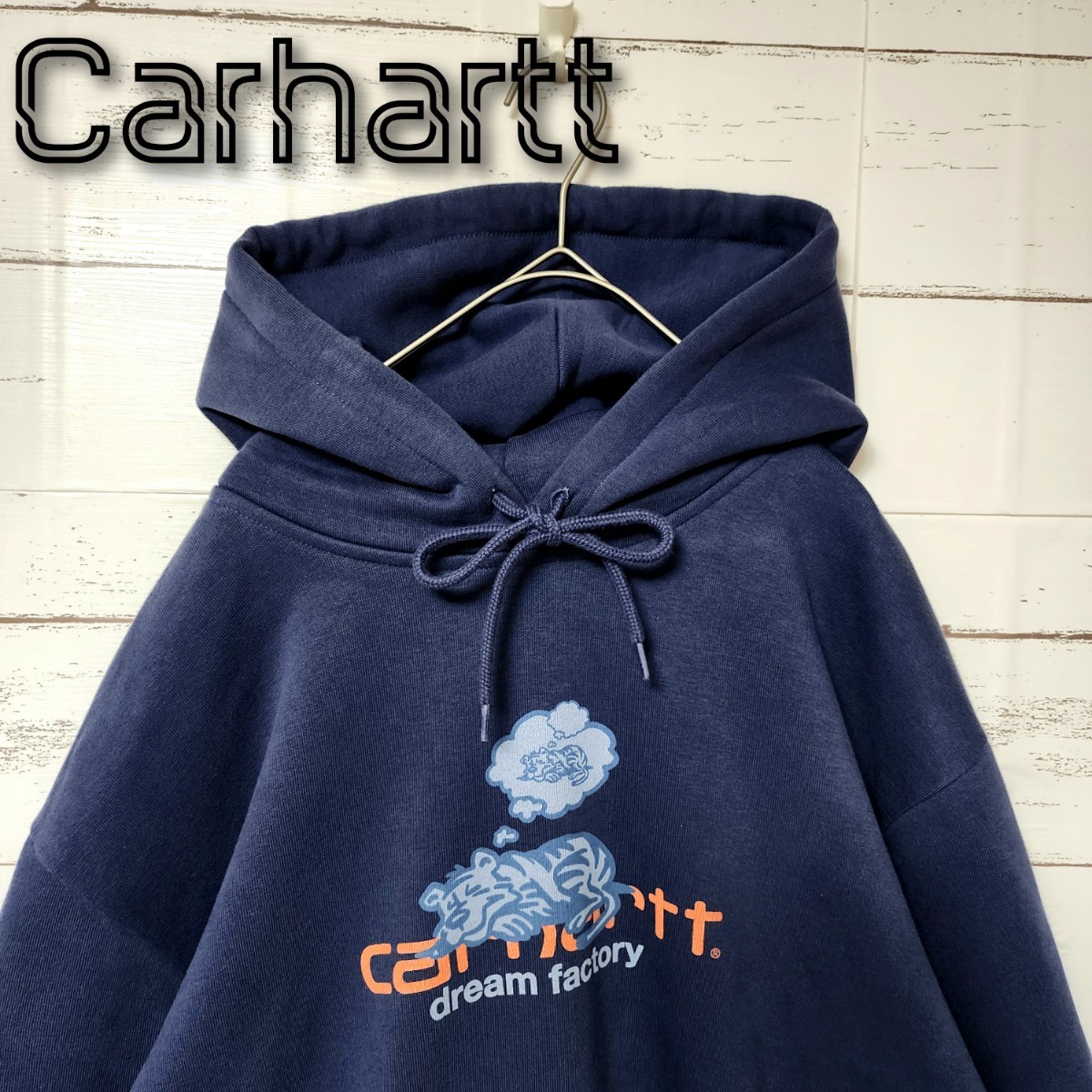 独特の上品 《希少》Carhartt カーハート パーカー ネイビー