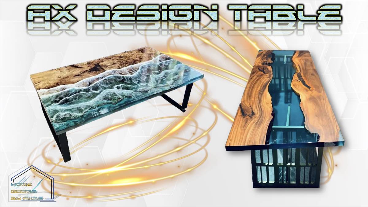 デザインテーブル　beach　エポキシ樹脂　レジン　オーダーメイド　木製テーブル　樹脂テーブル　テーブル　デスク　h