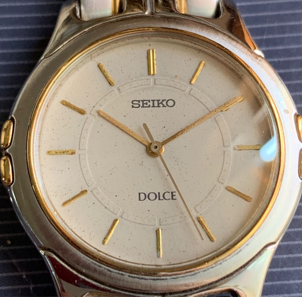 SEIKO ドルチェ  Dolce 紳士用高級腕時計カラーホワイト/シルバー/ゴールド