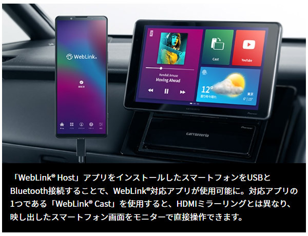 【取寄商品】カロッツェリアDMH-SF500大画面9V型1DINディスプレイオーディオApple CarPlay/Android Auto/WebLink Cast/Bluetooth対応