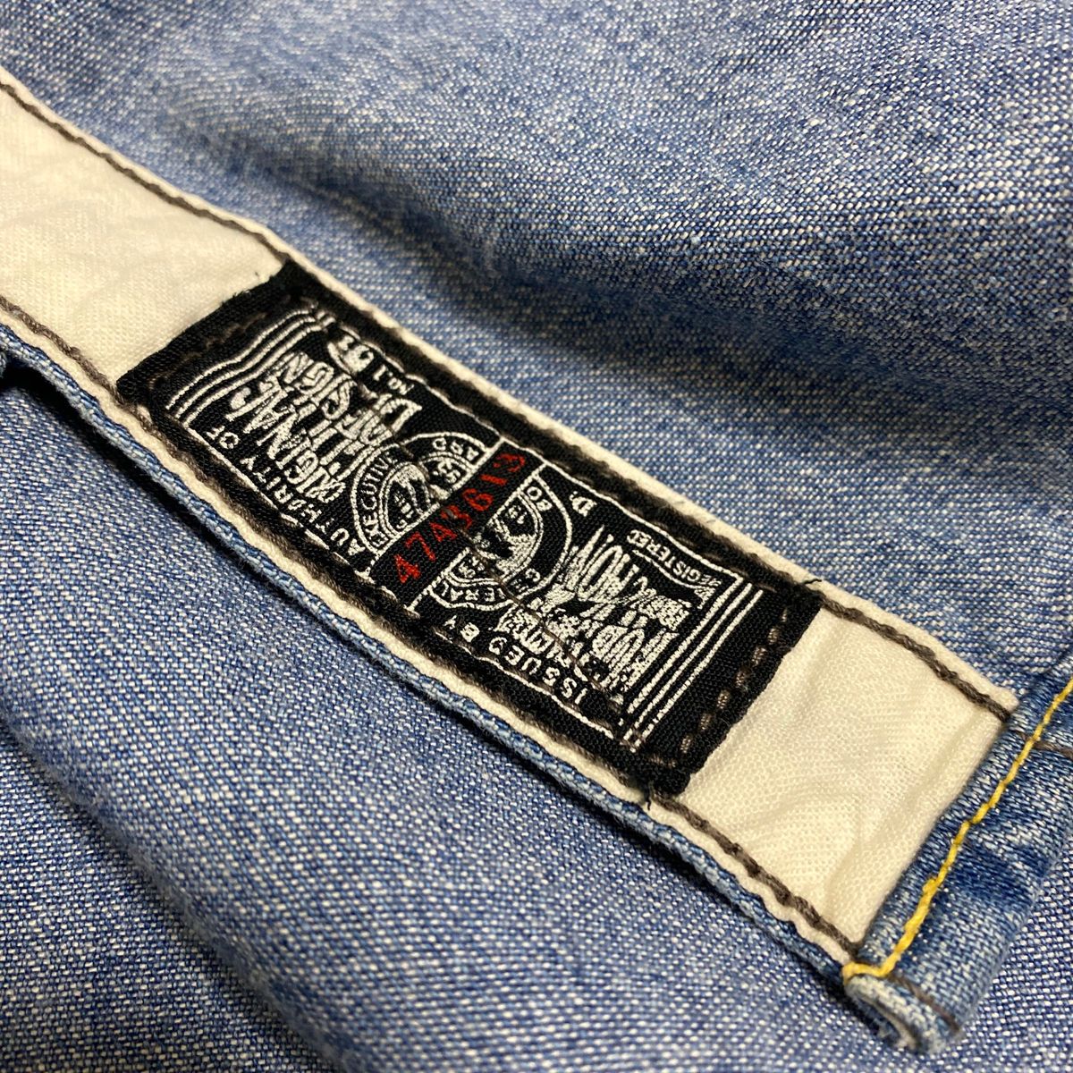 FOB FACTORY ターコイズボタン ユーズド加工 デニムウエスタン FOB FACTORY ターコイズボタン ユーズド加工 デニムウエスタン