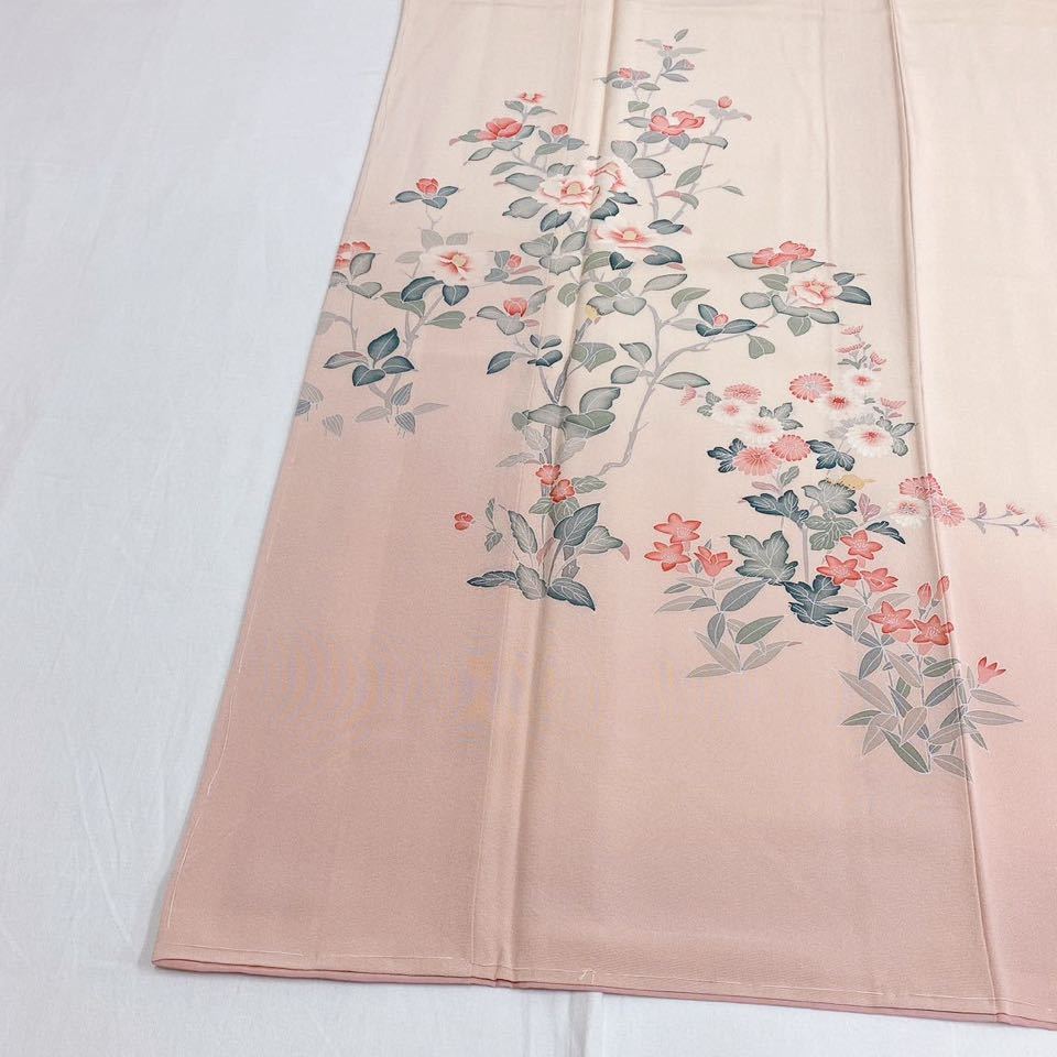 着物月花 作家物 手描き友禅 可憐な花 訪問着 未使用品 正絹 ki322