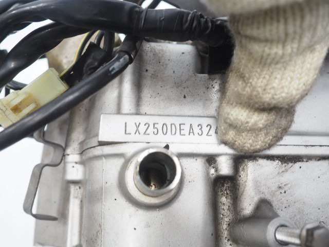 クランキングOK エンジン 腰下 engine DトラッカーX LX250DEA32xxx ミッション手動でOK KLX250_画像3