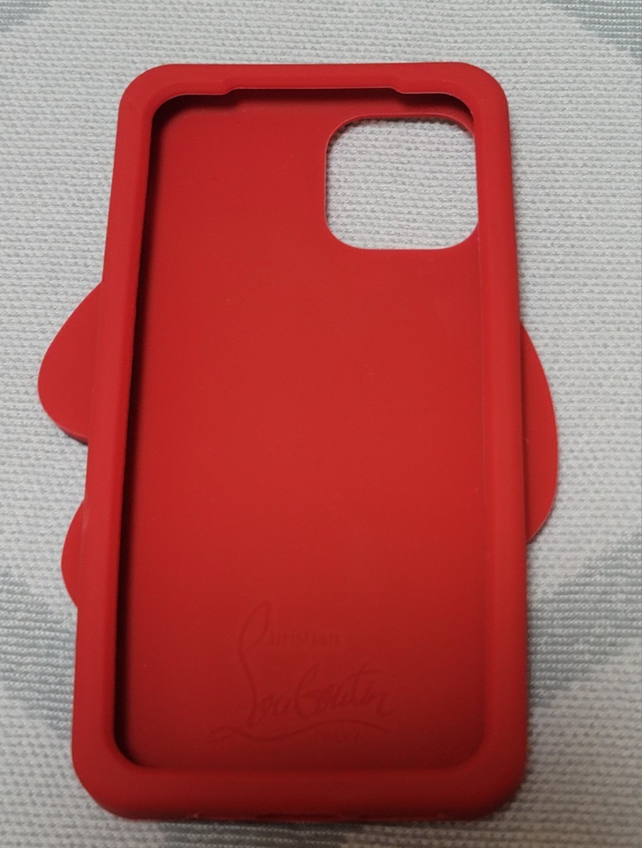 [Christian Louboutin] Christian * Louboutin iPhone11Pro case silicon 5.8 -inch red beautiful goods 