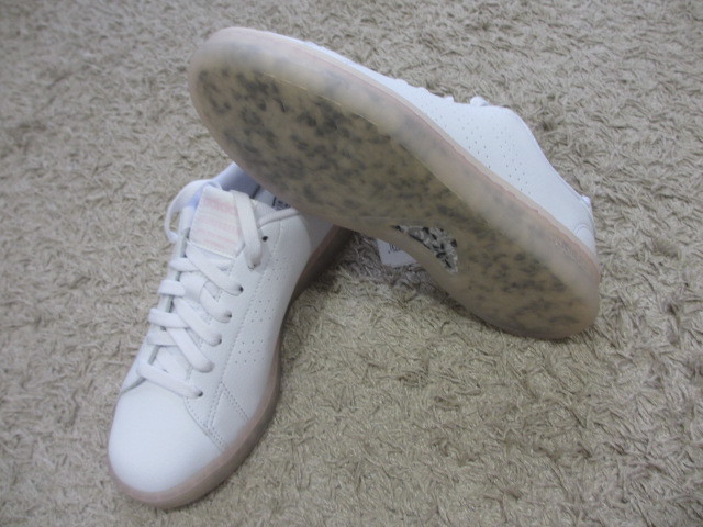  Adidas adidas sneakers Advan coat LEA eko W 24.5 centimeter size largish / 24.5cm 24.5 shoes white woman lady's shoes 