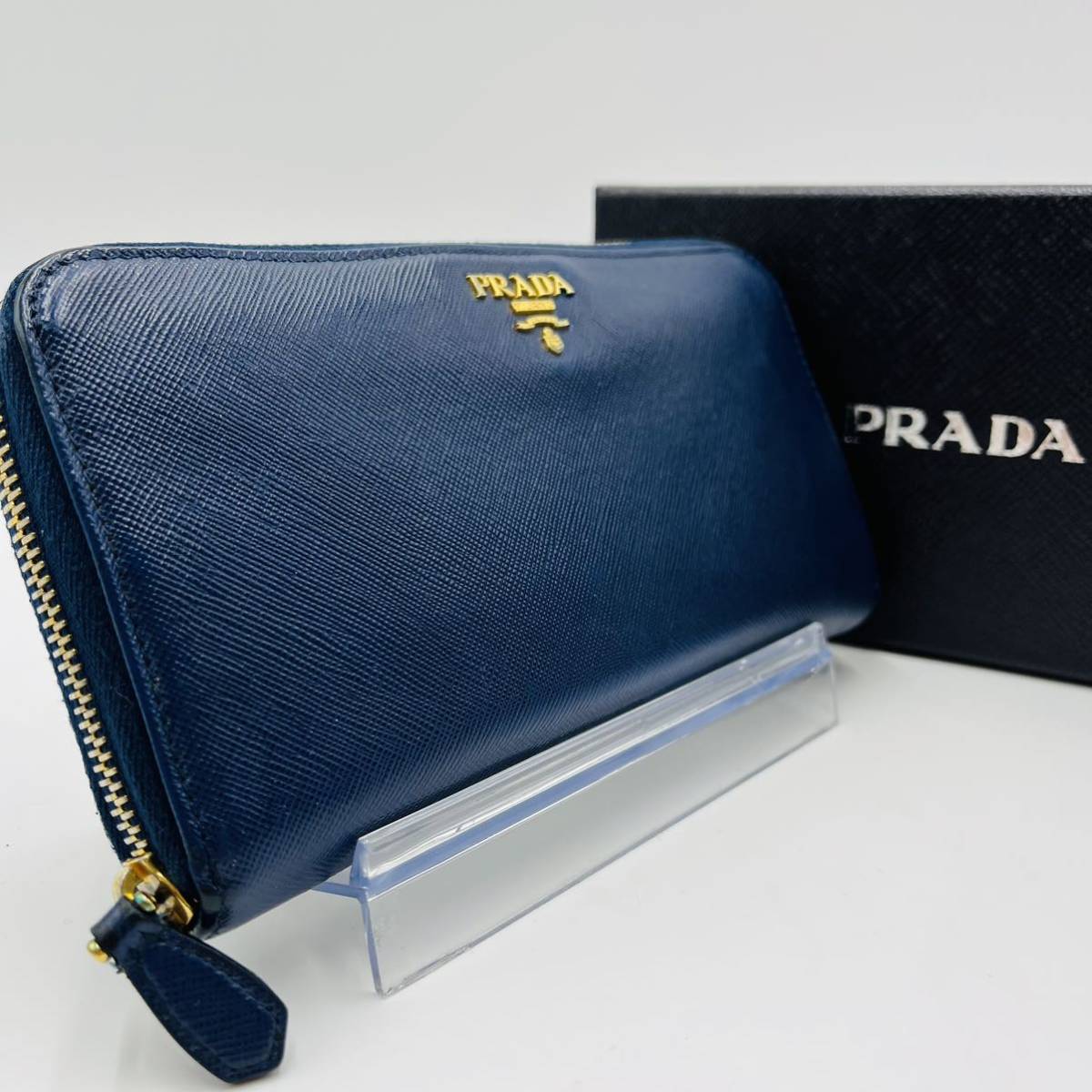 1円 【人気色】PRADA プラダ 長財布 ラウンドファスナー ジッピー