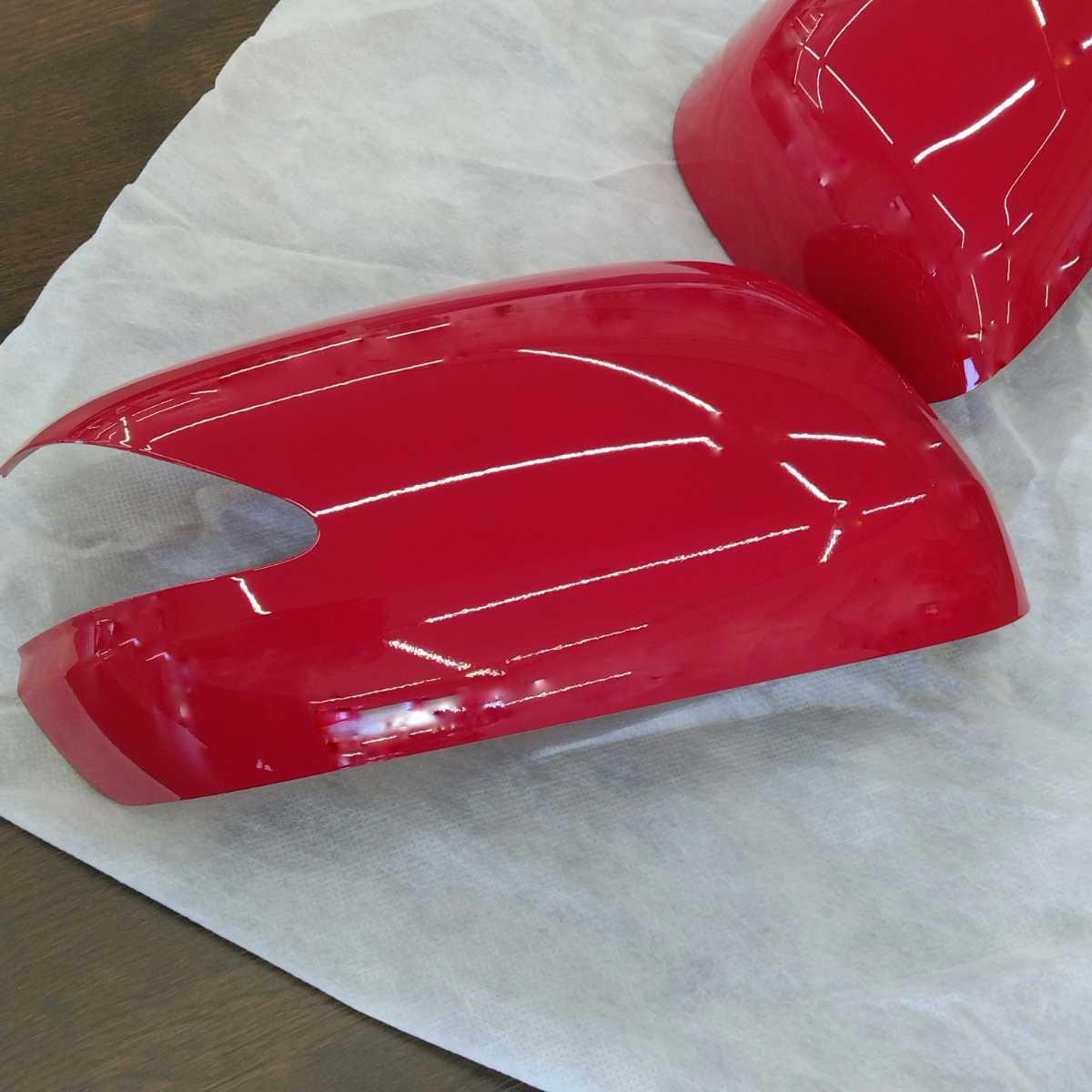 ★☆FIT GE6 純正 ドアミラー スカルキャップ 左右セット 未使用 ドアミラーカバー RS 赤 シャトル GP1 GG7 honda Door mirror cover red_画像3