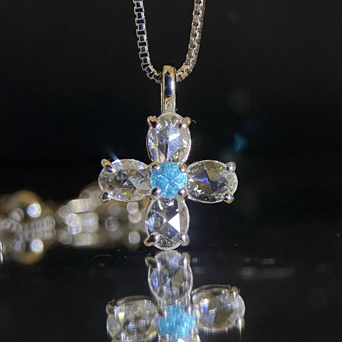  new goods [ Brazil production palaiba]CuO1.5%!VSkla slow z cut diamond necklace 