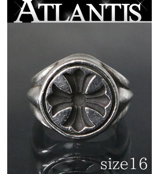 銀座店 SALE クロムハーツ シールスタンプ CHプラス リング 指輪 SV925 size:約16号