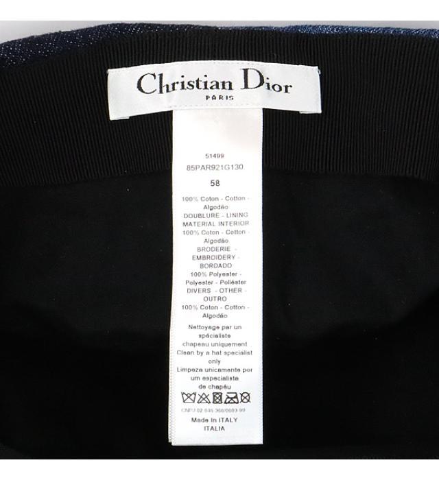 【広尾店】クリスチャンディオール Christian Dior キャスケット デニム size58_画像5