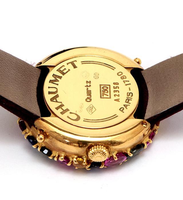[ широкий хвост магазин ] Chaumet CHAUMETano- женские наручные часы многоцветный K18YG кварц 