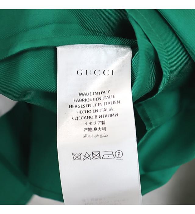 [ wide tail shop ] Gucci GUCCI with corsage . silk blouse green size44