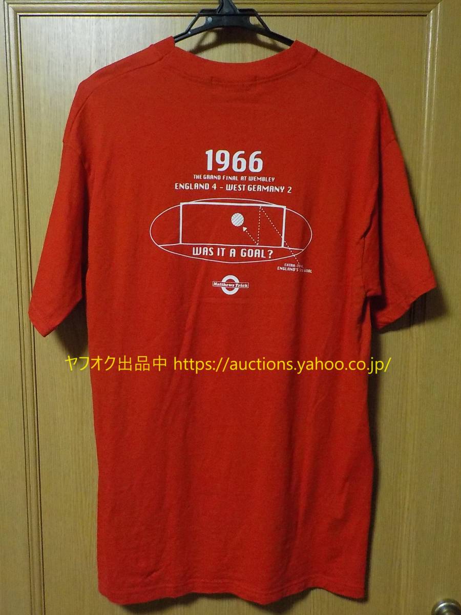 ヴィンテージ Tシャツ【即決/送料無料】matthews trick 1966 W杯 イングランド 疑惑のゴール 西ドイツ ワールドカップ 優勝 サッカー 450-3
