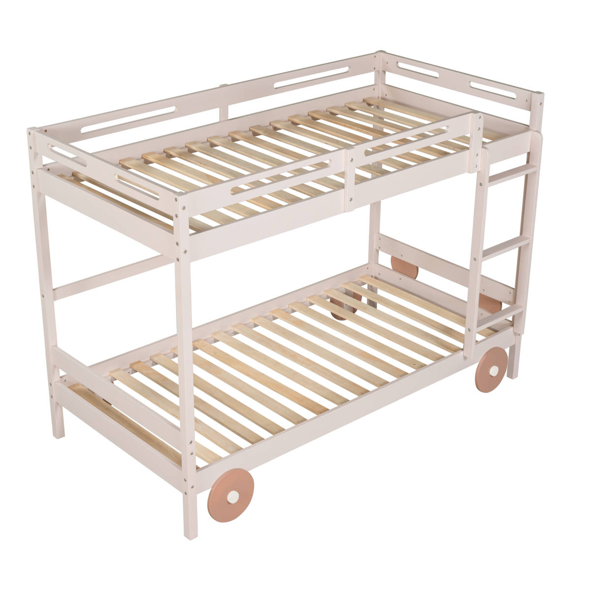 二段ベッド 可愛らしい車のデザイン 子供/大人用 ベッド ロータイプ すのこ 木製ベッド パイン材 社員寮 学生寮