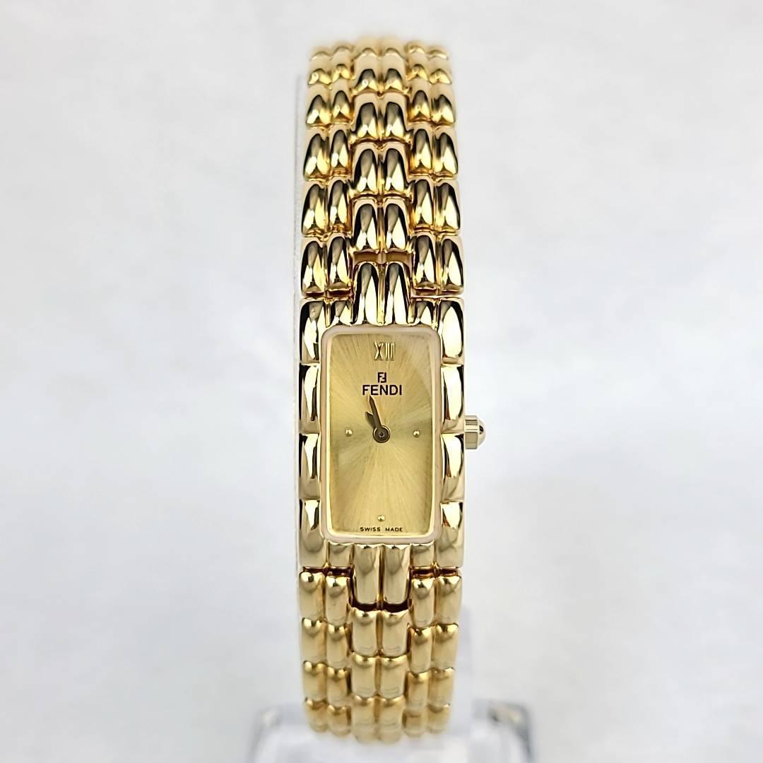 箱付ほぼ新品】FENDI フェンディ 670L オロロジ スクエア GP 箱付ほぼ新品】FENDI フェンディ 670L オロロジ スクエア GP