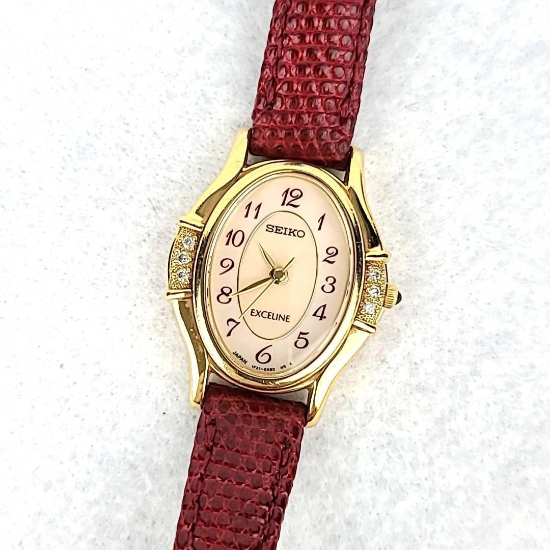 値打ち品 希少‼️SEIKO セイコー エクセリーヌ ベゼル4Pダイヤ